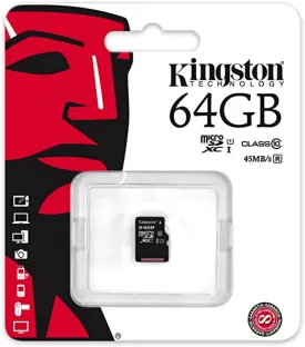 Kingston Canvas Select Plus - Flash Memory Card - 64 Gb - A1 / Video Class V10 / Uhs Class 1 / Class10 - Microsdxc Uhs-I