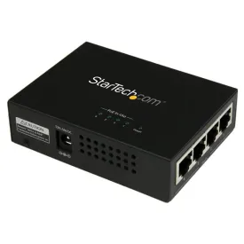 Startech.Com 4 Port Gigabit Midspan - Poe  Injector - 802.3At And 802.3Af - Wall-Mountable Power Over Ethernet Midspan (